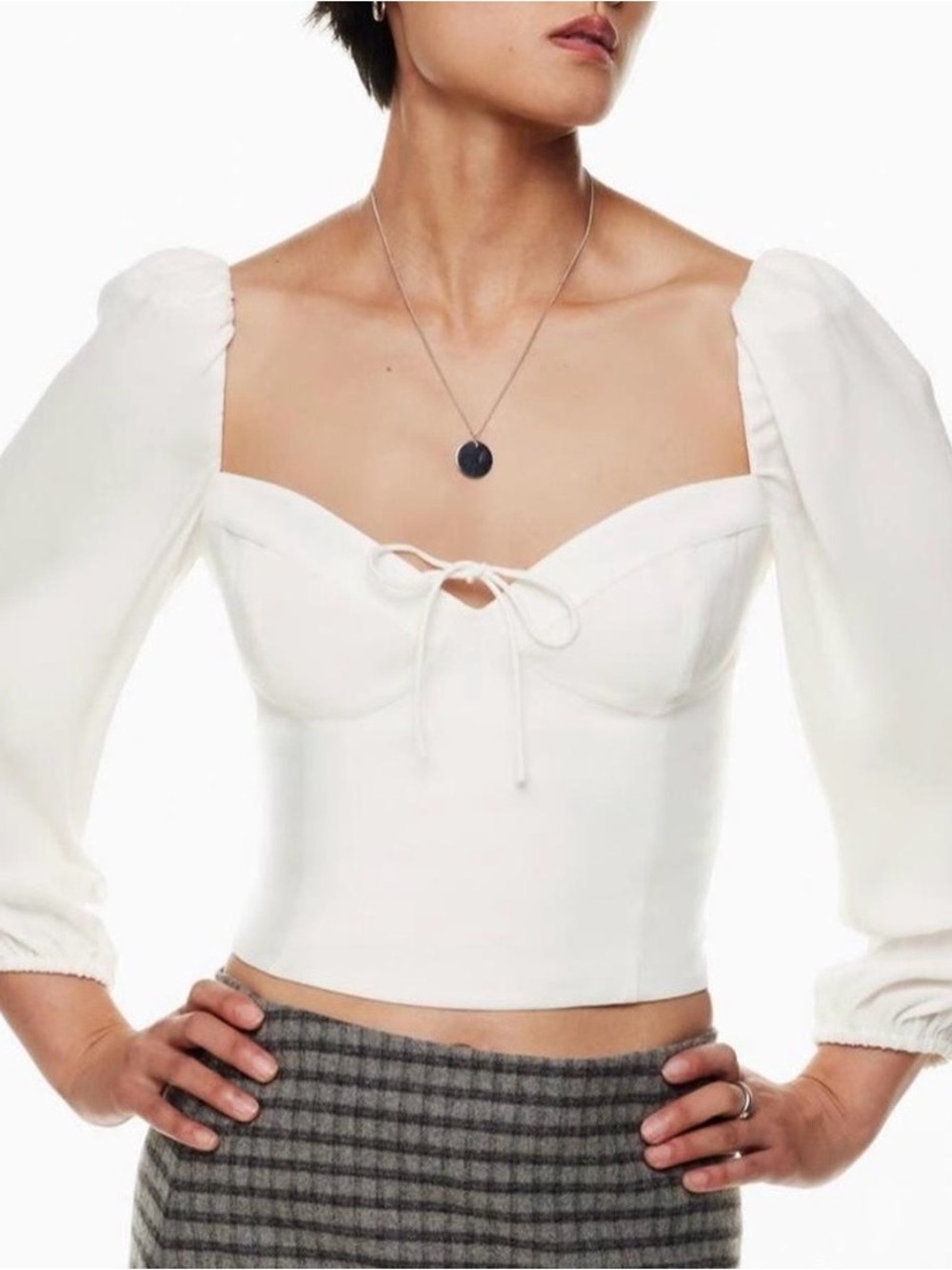 Aritzia Wilfred Novella blouse medium white
